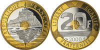 French Mint  20 Francs Mont Saint Michel - 2000 Proof - from Proof set BE ( belle épreuve)