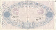 500 francs 1939 Frankreich 500 Francs - Blue and pink - 12-01-1939 - Serial F.3154 III / SS