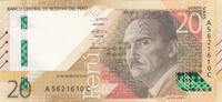 Peru  20 Soles - José Maria Arguedas - Condor - 21.03.2019 (2022) - Serial A UNC