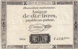 France 10 livres 10 Livres - Watermark Republique - French Revolution - 24-10-1792 - Serial 14687 -
