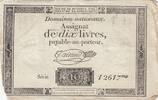 France 10 livres 10 Livres - Watermark Republique - French Revolution - 24-10-1792 - Serial 12617 -