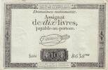 France 10 livres 10 Livres - Watermark Republique - French Revolution - 24-10-1792 - Serial 8638 -