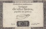 France 10 livres 10 Livres - Watermark Republique - French Revolution - 24-10-1792 - Serial 4464 -