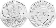 United Kingdom  Steppe mammoth - 50 Pences 2024 BU