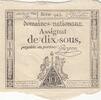 France 10 sous 10 Sous - Women with Liberty cap on pole - 23-05-1793 - Sign. Guyon - Série 943 -