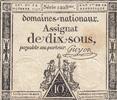 France 1792 10 Sous - Women - Liberty cap - 24-10-1792 - Sign. Guyon - Serial 1228 VF