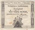 France 1793 10 Sous - Women - phygian cap - 23-05-1793 - Sign. Guyon - Série 871 VF