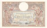 France 100 francs 100 Francs - Luc Olivier Merson - 14-04-1938 - Serial K.58676 -