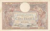 France 100 francs 100 Francs - Luc Olivier Merson - 05-01-1939 - Serial Z.62963 -