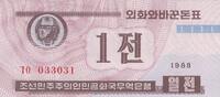 Democratic People´s Republic of Korea  1 Chon - Red - 1988 UNC