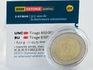 2025 2 Euros Commémo. 2025 - 500 Years of Estonian Literature - In Capsule UNC ( non circulé)