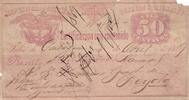 50 peso 50 Centavos - Republica de Colombia - Correos Nacionales - Cartagena - 1889 FF