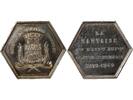 France 1 token Assurances Mutuelles contre l'Incendie, La Nantaise - Jeton Argent - Nantes Poincon Corne (Après 1879), Ets. Charpentier -