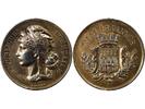 France 1 token Ville De Vannes - Jeton Argent Dore - Graveur F. Vernon, Fin XIxe, Début Xxe. -