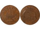 France 1 token Jeton France 1 token Copper 1694 -