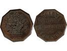 France 1 token Jeton France 1 token Copper 1860-1870 -