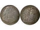 France 1 token Jeton France 1 token Silver Louis XV 1727 -