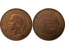 Jeton France 1 token Bronze Napoléon III 1853 FF+