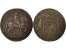 France States of Brittany, Louis XIV – Silver Token, Equestrian Statue - 1693 Vannes -