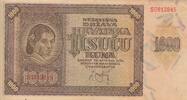Croatia 1000 kuna 1000 Kuna - Young girl - Mountains - 26-05-1941 - Serial S -
