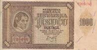 Croatia 1000 kuna 1000 Kuna - Young girl - Mountains - 26-05-1941 - Serial C -