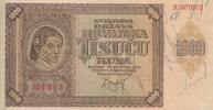 Croatia 1000 kuna 1000 Kuna - Young girl - Mountains - 26-05-1941 - Serial X -