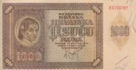 Croatia 1000 kuna 1000 Kuna - Young girl - Mountains - 26-05-1941 - Serial K -