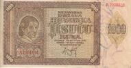 Croatia 1000 kuna 1000 Kuna - Young girl - Mountains - 26-05-1941 - Serial A -