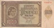 Croatia 1000 kuna 1000 Kuna - Young girl - Mountains - 26-05-1941 - Serial Y -