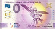France  0 Euro Souvenir - Archange - Abbaye Mont St Michel - Anniversary 10 years- 2025 UNC