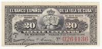 Cuba 20 centavos 20 Centavos 1897 - Harvesting sugar cane -