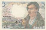 France 5 francs 5 Francs - Shepherd - 05-08-1943 - Serial X.59 -