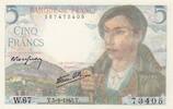 France 5 francs 5 Francs - Shepherd - 05-08-1943 - Serial W.67 -