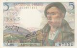 France 5 francs 5 Francs - Shepherd - 25-11-1943 - Serial A.90 -
