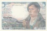 France 5 francs 5 Francs - Shepherd - 30-10-1947 - Serial Q.149 -