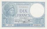France 10 francs 10 Francs - Minerva - 02-01-1941 - Serial O.83013 -