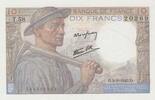 France 10 francs 10 Francs - Minor - 09-09-1943 - Serial T.58 -