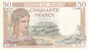 France 50 francs 50 Francs - Ceres - 16-07-1936 - Serial A.4695 -