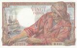 France 20 francs 20 Francs - Fisherman - 17-05-1944- Serial B.133 -