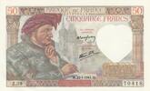 France 50 francs 50 Francs - Jacques Coeur - 23-01-1941 - Serial Z.39 -