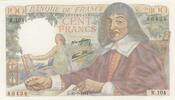 France 100 francs 100 Francs - Descartes - 20-07-1944 - Serial R.104 -
