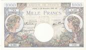 France 1000 francs 1000 Francs - Commerce and Industry - 28-11-1940 - Serial G.485 -