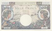 France 1000 francs 1000 Francs - Commerce and Industry - 06-04-1944 - Serial H.2055 -