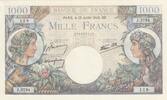 France 1000 francs 1000 Francs - Commerce and Industry - 13-07-1944 - Serial J.3794 -