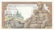 France 1000 francs 1000 Francs - Deesse Demeter - 05-11-1942 - Serial Y.1857 -