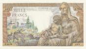 France 1000 francs 1000 Francs - Deesse Demeter - 08-07-1943 - Serial H.6848 -