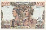 France 5000 francs 5000 Francs - Sea and Countryside- 01-03-1956 - Serial W.148 -