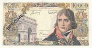 France 10000 francs 10000 Francs - Bonaparte - 1955 - Specimen - Serial O.00 -