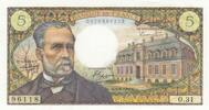 France 5 francs 5 Francs - Pasteur - 01-09-1966 - Serial O.31 -