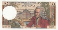 France 10 francs 10 Francs - Voltaire - 02-12-1965 - Serial K.205 -